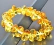Amber Bracelet Made of Natural Shape Golden Color Amber Rocks