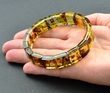 Bangle Style Baltic Amber Bracelet Made of Green Baltic Amber