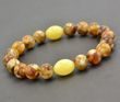 Men's Beaded Bracelet Made of Healing Baltic Amber