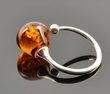 Adjustable Cognac Baltic Amber Silver Ring - SOLD OUT