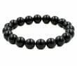 Black Men's Amber Bracelet Made of Perfectly Round Amber Beads
