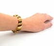 Bangle Style Amber Bracelet Made of Multicolor Baltic Amber