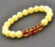 Men's Amber Bracelets Made of Butterscotch and Cognac Amber