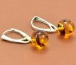 Amber Earrings Made of Lihgt Cognac Baltic Amber