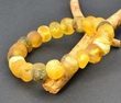 Mens Amber Healing Bracelet Made of Large Raw Baltic Amber