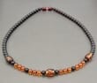 Mens Amber Necklace Made of Round and Barrel Shaped Amber Beads