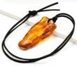 Large Amber Amulet On Black Cord - SOLD OUT