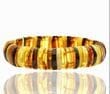 Moon Amber Bracelet Made of Moon Shape Multicolor Amber Pieces