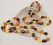 TWO Matching Multicolor Amber Necklaces for Mom and Child