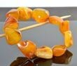  Amber Bracelet Made of Natural Shape Beeswax Color Amber Rocks