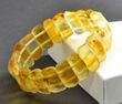 Amber Bracelet Made of Honey Color Matte Baltic Amber