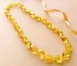 Amber Necklace Made of Precious Golden Baltic Amber