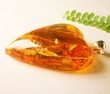 Amber Heart Pendant Made of Honey Baltic Amber