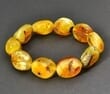 Amber Bracelet Made of Large Natural Shape Multicolor Amber Rocks