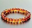 Amber Healing Bracelet Made of Cognac Color Baroque Amber