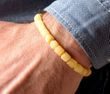 Men's Healing Bracelet Made of Butterscotch Baltic Amber
