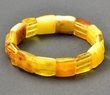 Amber Bracelet Made of Light Multicolor Baltic Amber
