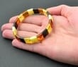 Amber Bracelet Made of Pyramid Shape Baltic Amber Pieces 