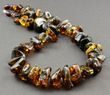 Baltic Amber Necklace Made of Free Form Amber Beads