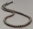 Men's Amber Necklace Made of Baroque Dark Cherry Amber Beads