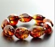 Large Amber Bracelet Made of Colorful Amber Beads
