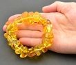 Amber Bracelet Made Made of Golden Color Baltic Amber