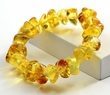 Amber Bracelet Made Made of Golden Color Baltic Amber