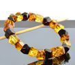 Faceted Amber Bracelet Made of Multicolor Faceted Amber