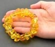 Amber Bracelet Made of Natural Shape Golden Color Amber Rocks