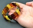 Amber Bracelet Made of Colorful Baltic Amber