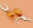 Amber Earrings Made of Precious Cognac Baltic Amber