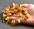 Amber Necklace Made of Free Form Shape Baltic Amber