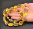 Amber Necklace Made of Raw and Polished Amber 