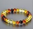 Amber Healing Bracelet Made of Baroque Multicolor Amber Beads