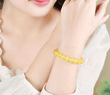 Raw Amber Healing Bracelet Made of Lemon Color Raw Amber 
