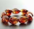 Large Amber Bracelet Made of Colorful Amber Beads