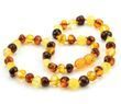 Children's Amber Necklace Made of Multicolor Baltic Amber