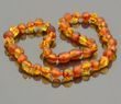 Children's Amber Necklace Made of Matte and Polished Baltic Amber