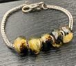 5 Pcs Wholesale Faceted Pandora Style Amber Charm Beads