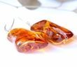Unique Amber Earrings Made of Natural Sape Baltic Amber
