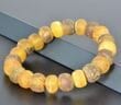 Mens Amber Healing Bracelet Made of Large 14 mm Raw Amber 