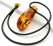 Large Amber Pendant Amulet On Black Cord - SOLD OUT