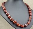 Cherry Amber Necklace Made of Cherry Color Amber 