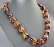 Large Amber Necklace Made of Colorful Amber