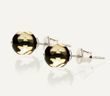Light Green Color Small Faceted Amber Stud Earrings