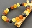 Raw Amber Healing Bracelet Made of Multicolor Baltic Amber