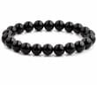 Black Amber Bracelet Made of Larger 12 mm Amber Beads