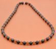 Men's Beaded Necklace with Matte Healing Amber 