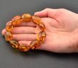Amber Bracelet Made of Large Oval Amber Beads