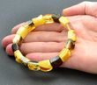 Amber Bracelet Made of Precious Multicolor Baltic Amber